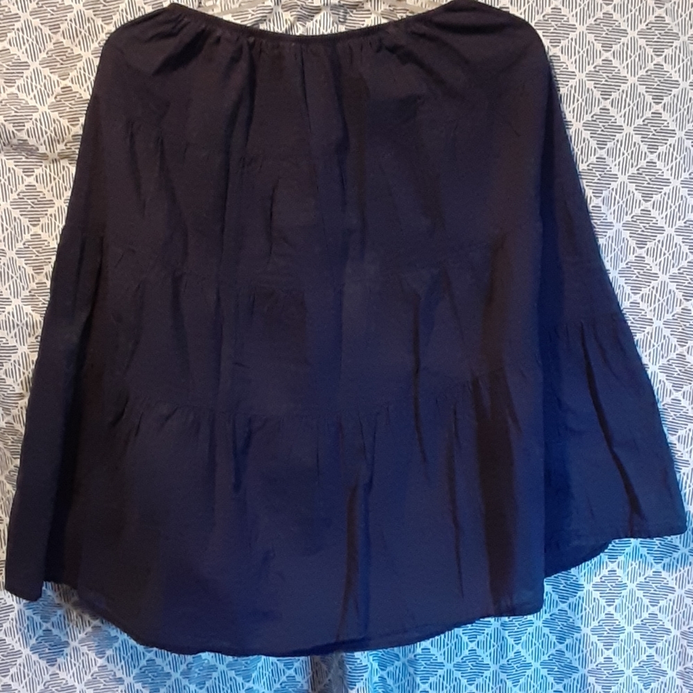 Pleated Navy Skirt